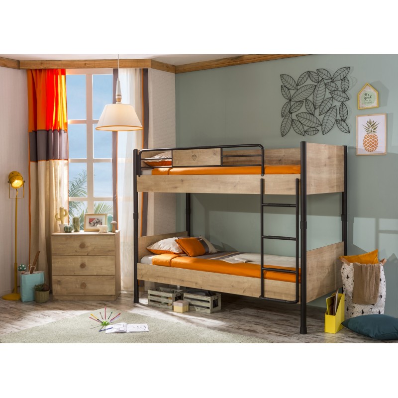 9319_0-800x800 Κρεβάτι με κουκέτα Bunk μόκα μελαμίνη 106x208x171εκ ed9319 - Image 1