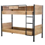 Κρεβάτι με κουκέτα Bunk μόκα μελαμίνη 106x208x171εκ ed9319 - Image 4
