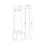 Έπιπλο εισόδου Firma 90x35x180cm μελαμίνη μέταλλο ed931 - Image 2