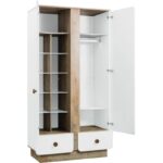 Ντουλάπα Natura άσπρο δρυς μελαμίνη 103x56x195εκ ed9326 - Image 4