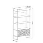 Βιβλιοθήκη Trentuno καρυδί μαύρο χρώμα 90x39x180cm ed932 - Image 2