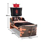 Κρεβάτι Pirata Ship 105x241x183cm μελαμίνη ed9331 - Image 2