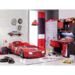 Κρεβάτι αυτοκίνητο Biturbo κόκκινο μελαμίνη 126x225x66εκ ed9334