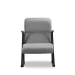 Dandolo Κουνιστή Πολυθρόνα Ύφασμα γκρι 86x65x100cm ed941 - Image 4