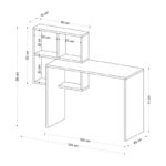 Γραφείο Adell μελαμίνη oak λευκό 98x45x124cm ed9452 - Image 2