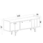 Έπιπλο τηλεόρασης Antares 150x35x57 cm ed9460 - Image 2