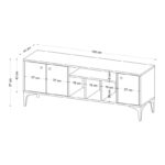 Έπιπλο τηλεόρασης Vesta 150x40x40cm μελαμίνη ed9463 - Image 2