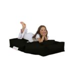 Πουφ Single Seat μαύρο αδιάβροχο ύφασμα 65x40x50cm ed9515 - Image 4