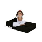 Πουφ Single Seat μαύρο αδιάβροχο ύφασμα 65x40x50cm ed9515 - Image 2