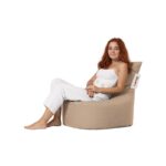 Πουφ Baton αδιάβροχο ύφασμα Mink 70x35cm ed9516 - Image 2