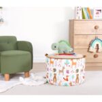 Παιδικό πούφ Lodie άσπρο μελαμίνη 44x32εκ ed9535 - Image 2