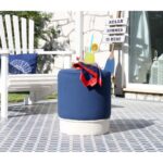 Σκαμπώ Tenedos μπλε λευκό 43x38cm ed9546 - Image 5