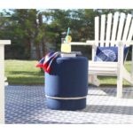 Σκαμπώ Tenedos μπλε λευκό 43x38cm ed9547 - Image 2