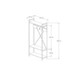 Έπιπλο εισόδου Alfa Sapphire μελαμίνη 90x34x180εκ ed95 - Image 2