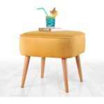 Σκαμπώ Mai κίτρινο 45x43cm ed9610