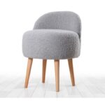 Σκαμπώ Corville γκρι 48x47x42cm ed9615