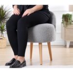 Σκαμπώ Corville γκρι 48x47x42cm ed9615 - Image 3