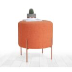 Σκαμπώ Rame πορτοκαλί 42x40cm ed9619 - Image 5