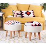 Σκαμπώ Farm λευκό 42x46cm ed9643 - Image 3