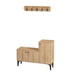 Έπιπλο εισόδου Simone δρυς μελαμίνη 100x35x85εκ ed964 - Image 3