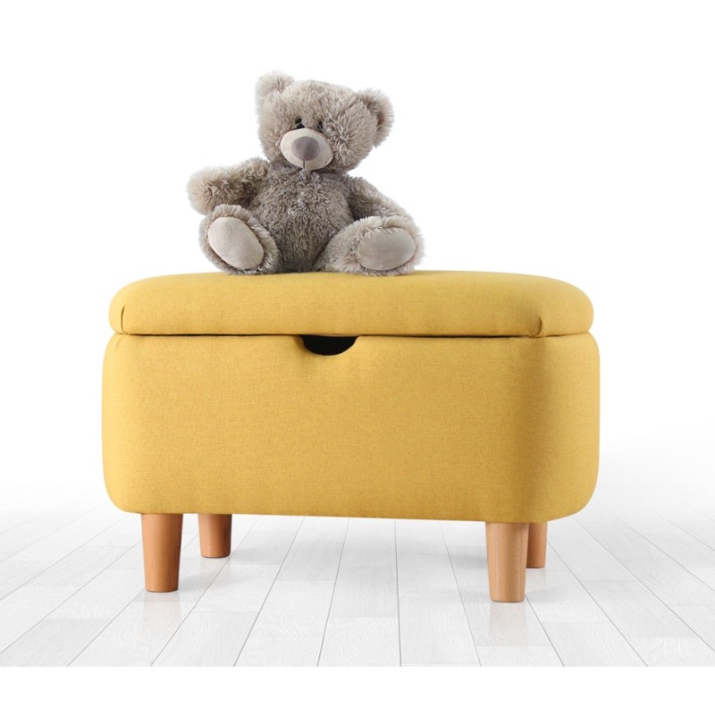 9656_0-800x800 Αποθηκευτικό Σκαμπώ Mai κίτρινο 61x40x37cm ed9656 - Image 1