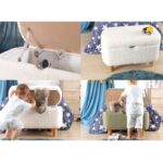 Αποθηκευτικό Σκαμπώ Mai κίτρινο 61x40x37cm ed9656 - Image 2