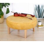 Σκαμπώ Square κίτρινο 80x41cm ed9671 - Image 3