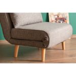 Πολυθρόνα Folde γκρι ύφασμα 50x80x42cm ed9690 - Image 2