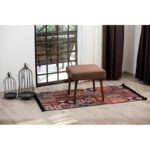 Σκαμπώ Appre καφέ ύφασμα 46x46x44cm  ed9705