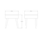 Σκαμπώ Appre καφέ ύφασμα 46x46x44cm  ed9705 - Image 2