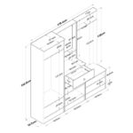 Έπιπλο εισόδου Fig άσπρο μελαμίνη καθρέπτης 179 4x37 3x182 8εκ ed970 - Image 2