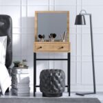 Τουαλέτα Mary δρυς μαύρο μελαμίνη 50x50x128εκ ed984 - Image 4