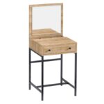 Τουαλέτα Mary δρυς μαύρο μελαμίνη 50x50x128εκ ed984 - Image 3