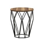 Βοηθητικό τραπέζι Sofya καρυδί μελαμίνη 46x57cm ed9960 - Image 3